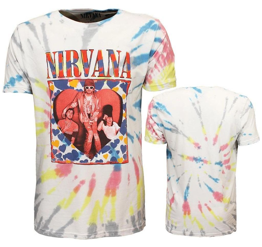Nirvana Herzfarbenes Dip-Dye-T-Shirt - XXL