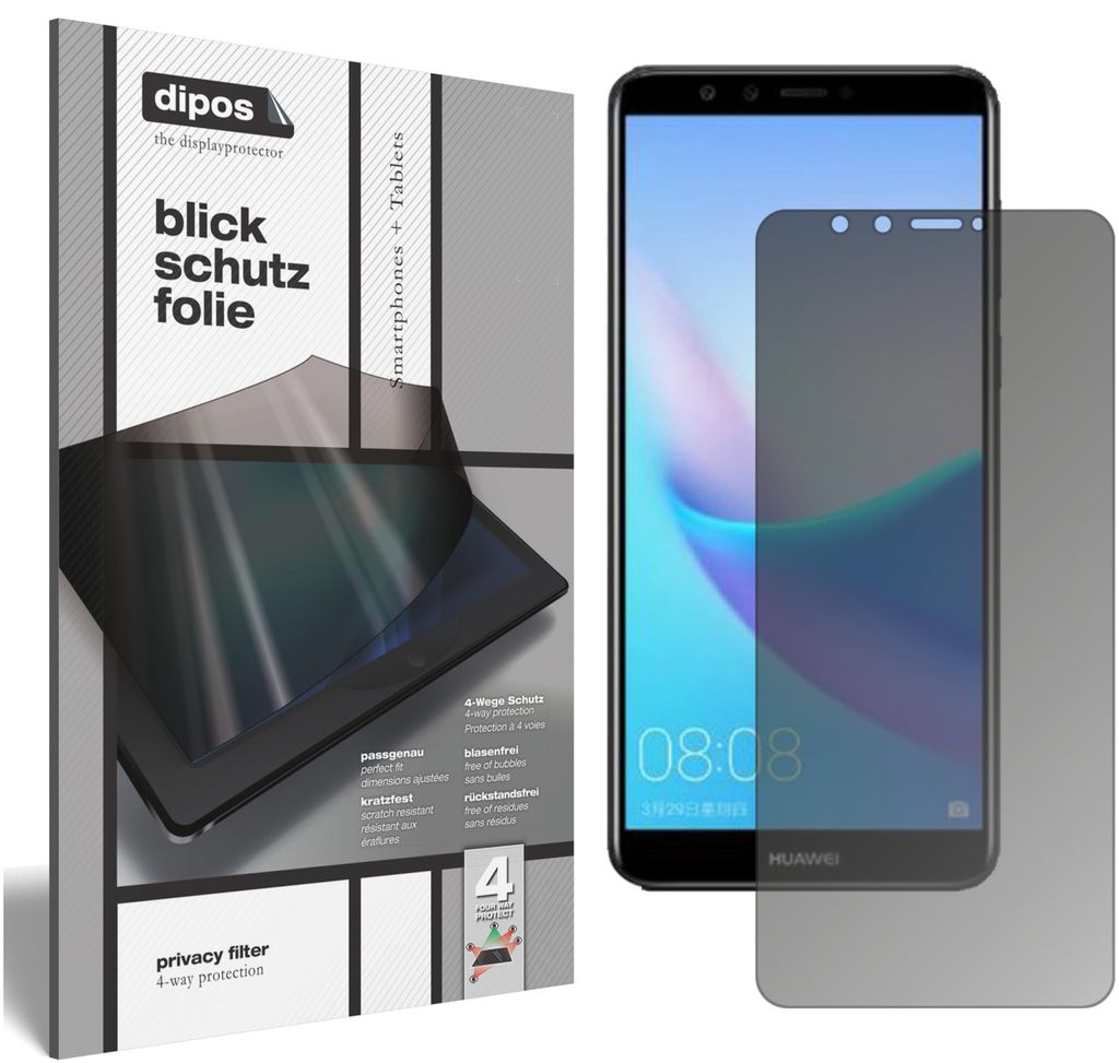 Schutzfolie für Huawei Enjoy 8e Blickschutzfolie matt Folie Display Schutz dipos