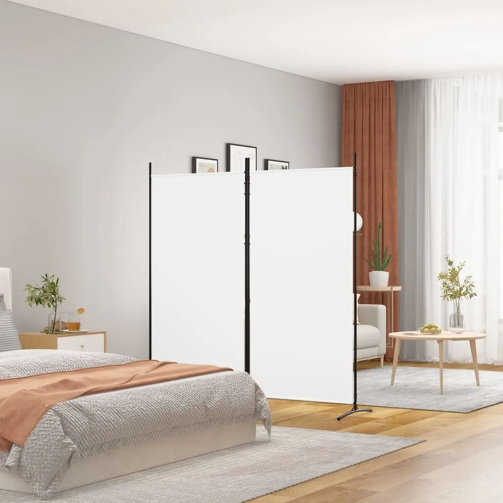 Paravent de séparation pour bureau et chambre tissu blanc 175x180