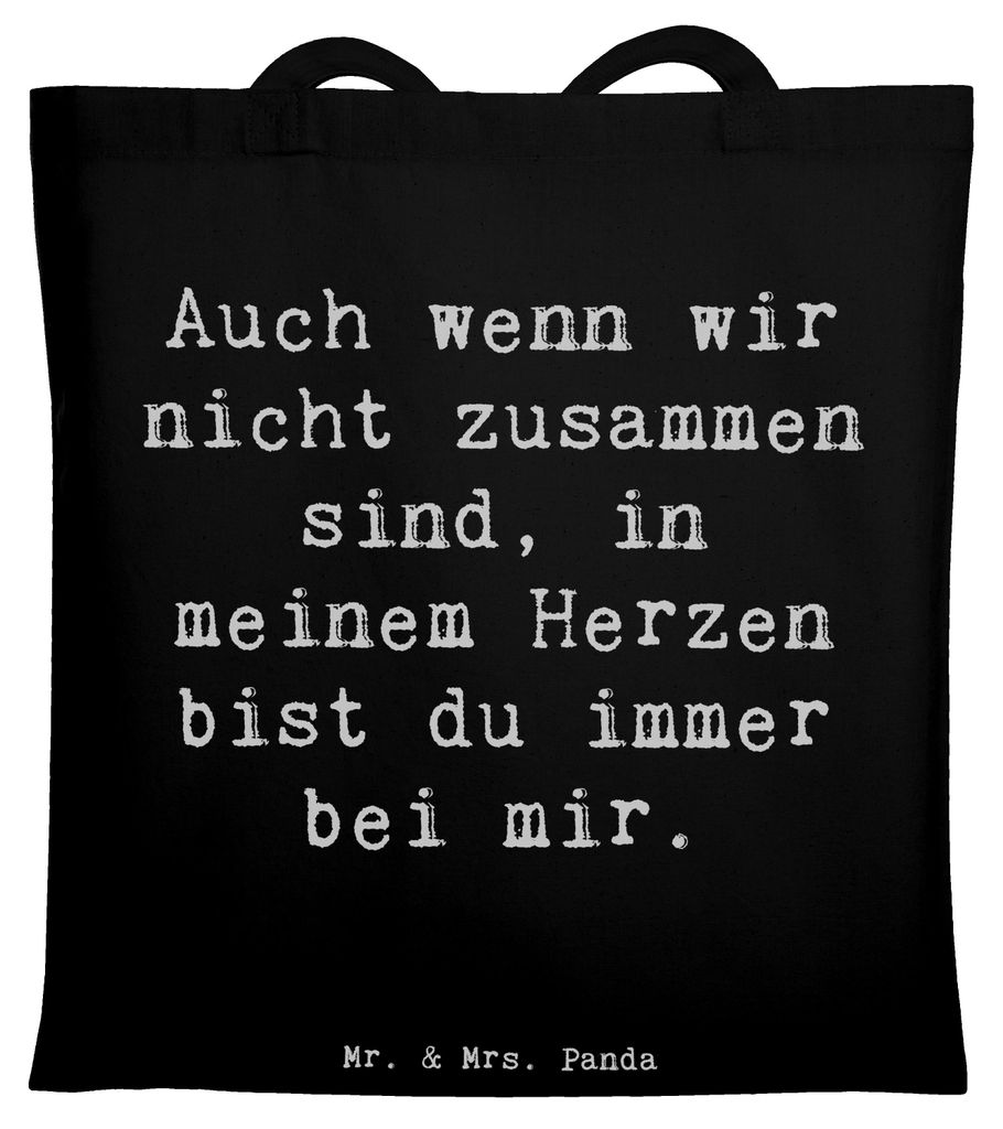 Mr. & Mrs. Panda Schultasche Spruch Trennung von den Eltern - Schwarz - Geschenk, Trost, Tasche, Zuversicht, Lebensfreude, Sehnsucht, Laptoptasche,...
