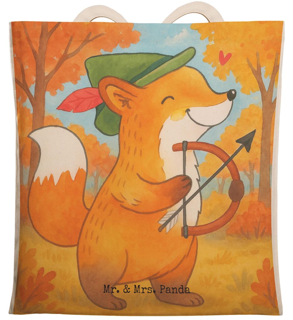 Mr. & Mrs. Panda Tote Bag Schütze Astrologie Design - Weiß - Geschenk, Stofftragetasche, Einkaufstasche, Sternzeichen, Tierkreiszeichen, Beutelta...