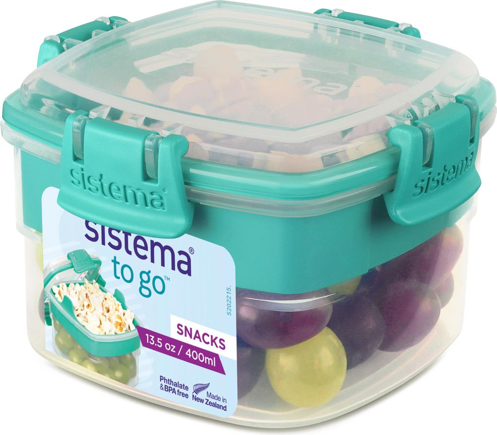 Sistema Snacks To Go Box 400 ml – Teal