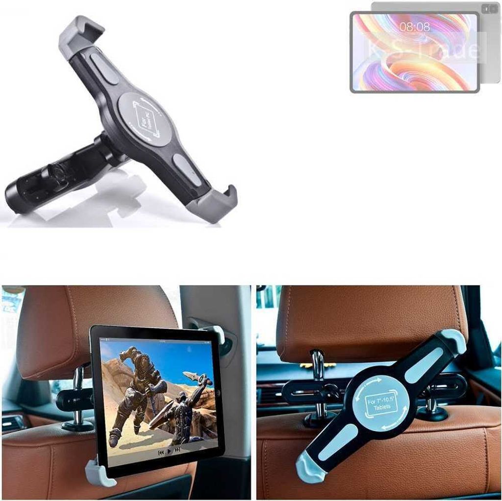K-S-Trade Tablethalterung kompatibel mit Teclast T50 2023 KFZ Kopfstützen Halterung 360° Auto Sitzhalterung Headrest Holder Halter Tablet PC