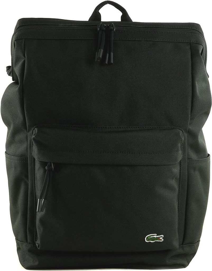 LACOSTE Freizeitrucksack Rucksack mit Laptopfach Neocroc Square Backpack Noir schwarz