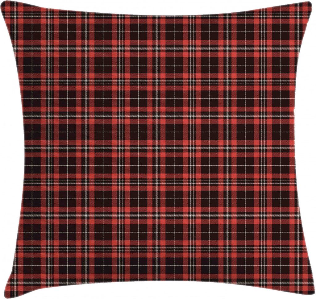 ABAKUHAUS Schottenkaro Kissenbezug, Plaid Zusammensetzung Zusammenfassung, Kissenbezug Beidseitiges Muster Klarer Digitaldruck Farbfest mit Reißve...