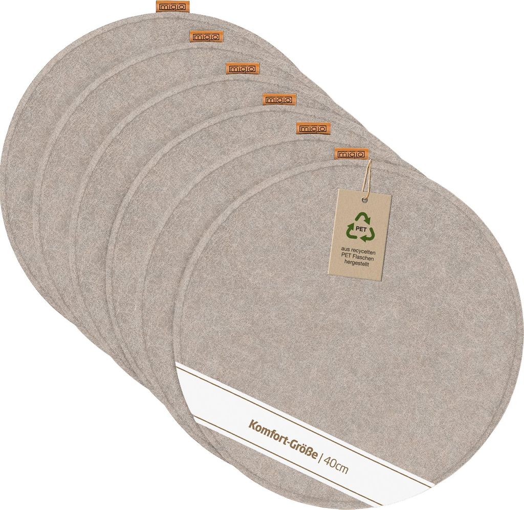 Sitzkissen mit Antirutschnoppen 6er-Set