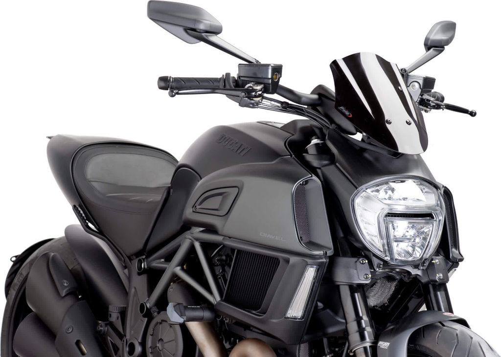 PUIG 7592N New Generation Verstellbare passend fuer DUCATI DIAVEL Schwarz