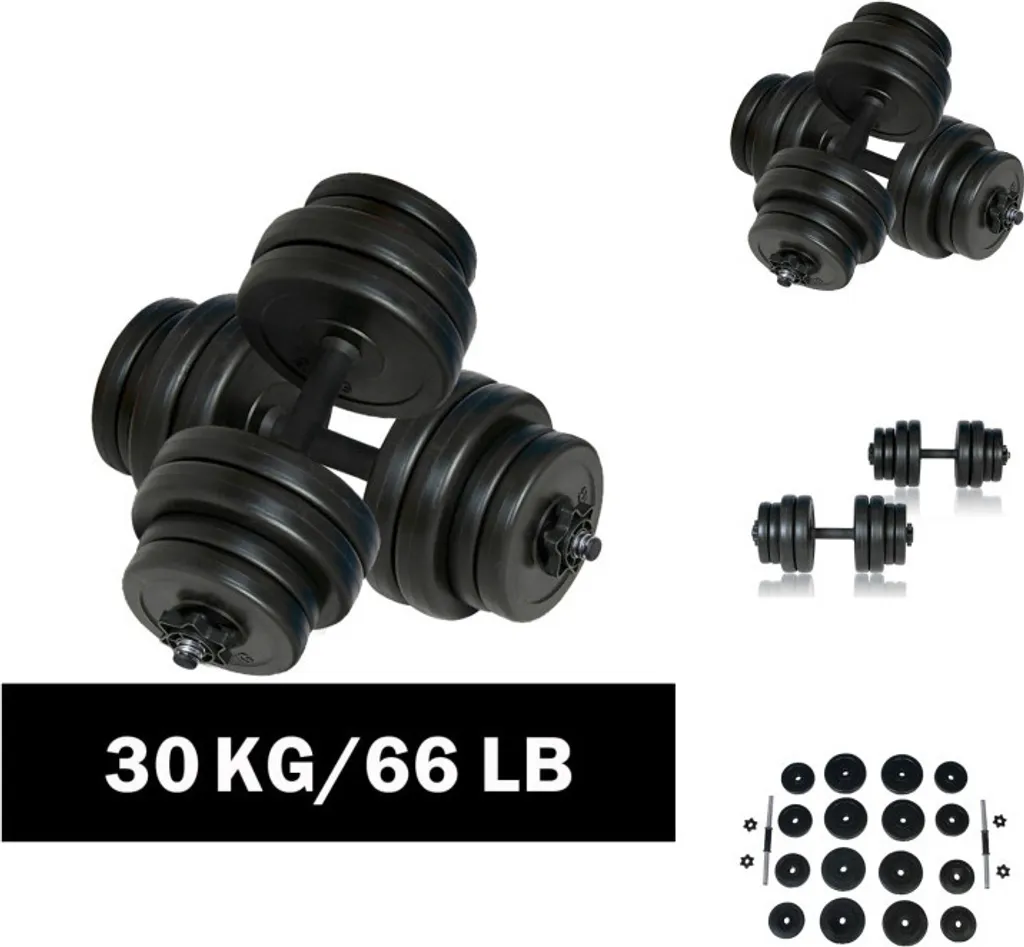Haltères de musculation 2x15 kg vidaXL pour s'entraîner chez soi
