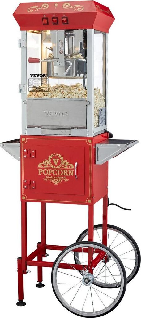 Maszyna do popcornu z wózkiem  Maszyna do popcornu 850 W 8 Zdjęcie produktu 