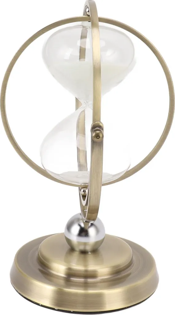Sablier 30 Minutes pour Méditation et Travail - Décoration Métal Bronze