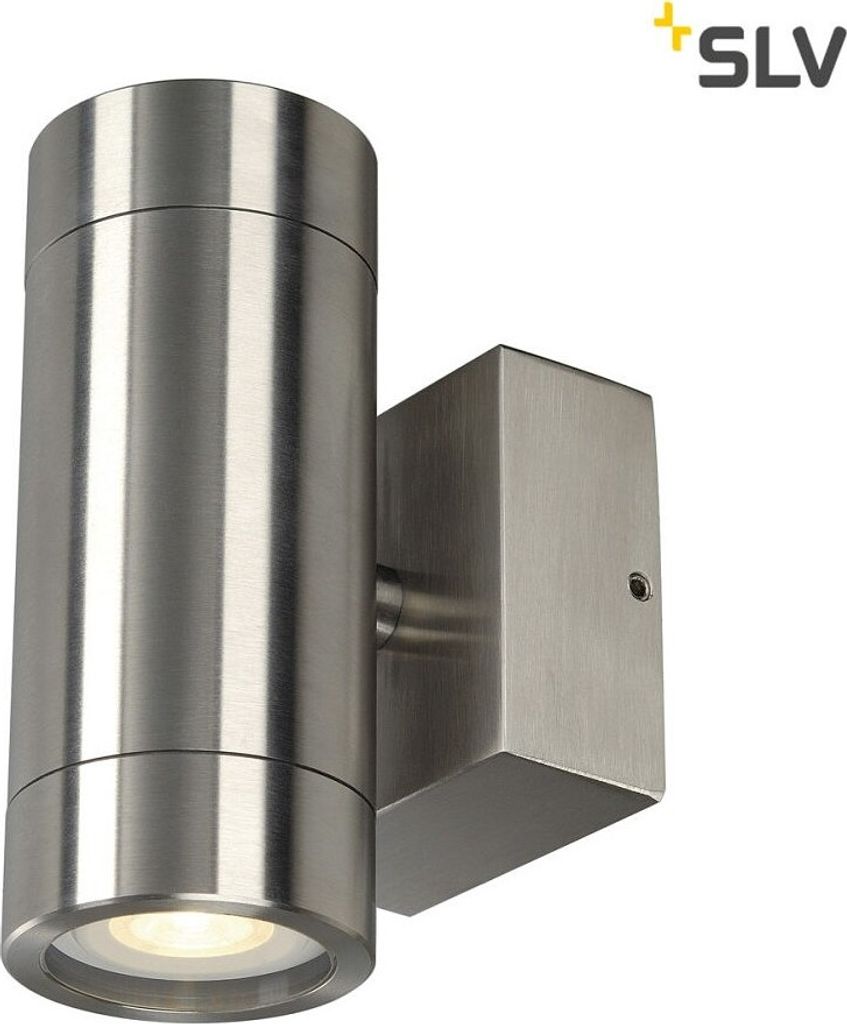 SLV 233302 ASTINA STEEL GU10 Wandleuchte rund Edelstahl