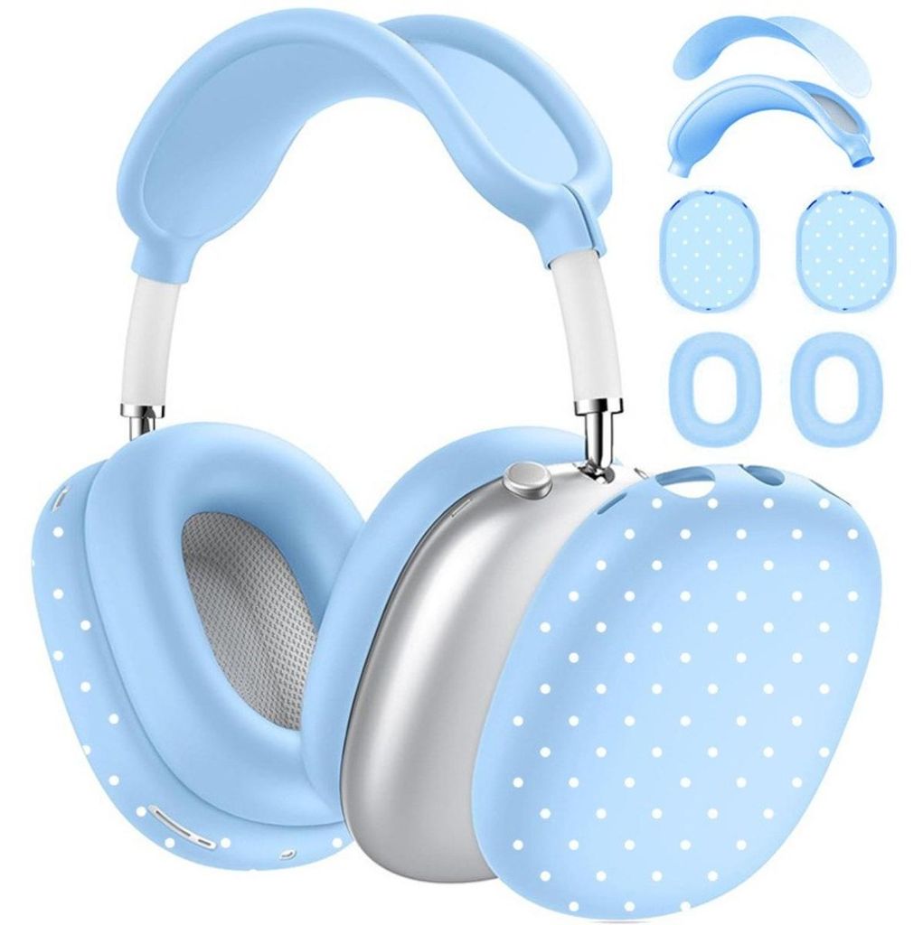 INF Silikonhülle kompatibel mit AirPods Max Weiß 10.5x8.5x2cm waschbar Blau