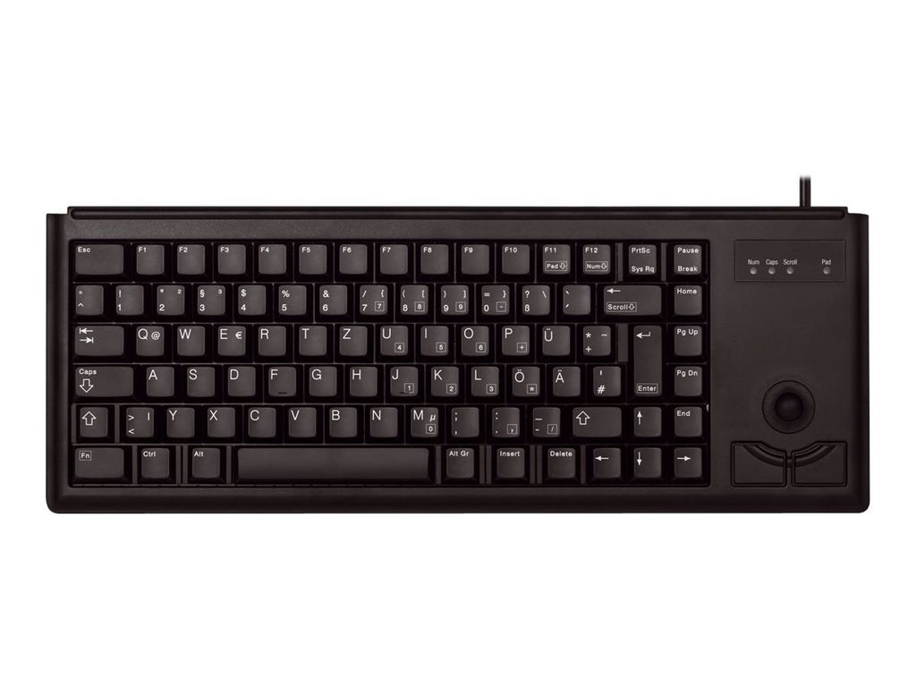 CHERRY Compact-Keyboard G84-4400 - Tastatur - PS/2 - Deutsch - Schwarz