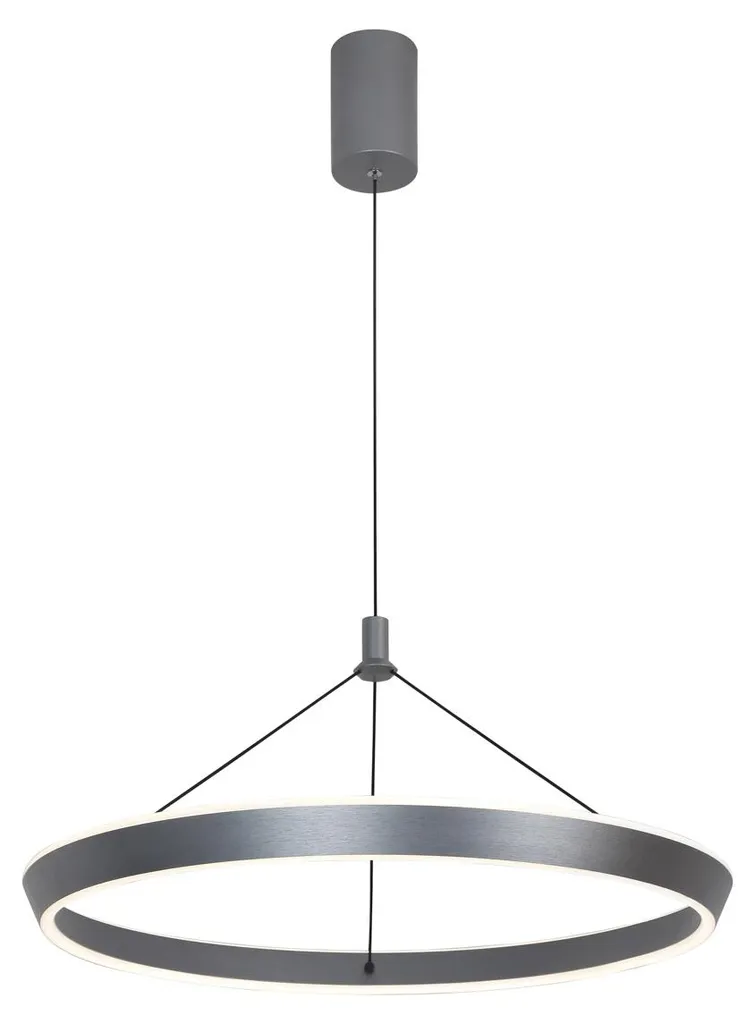 Suspension LED 3700 lm Ottana - Éclairage à Blanc Réglable 60 cm Gris