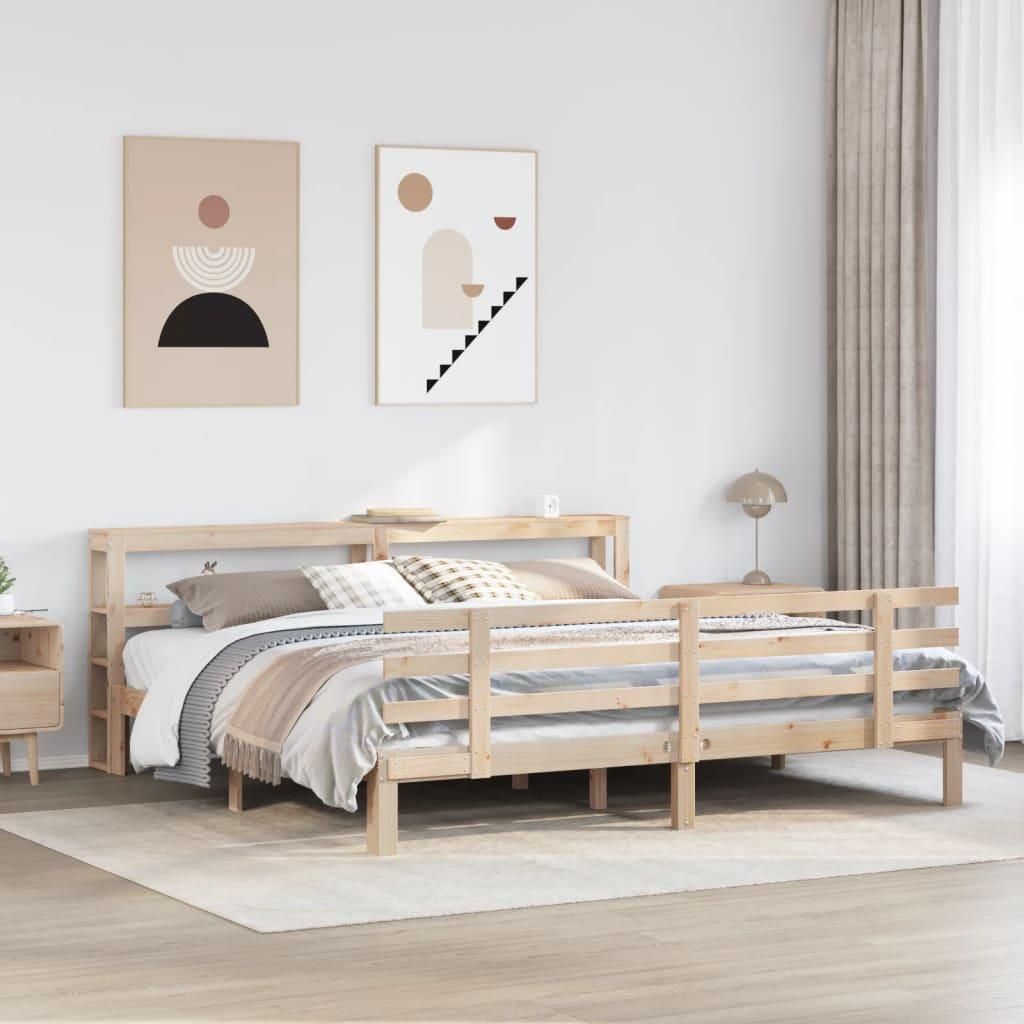 Maison Exclusive - Bettgestell mit Kopfteil ohne Matratze 200x200 cm