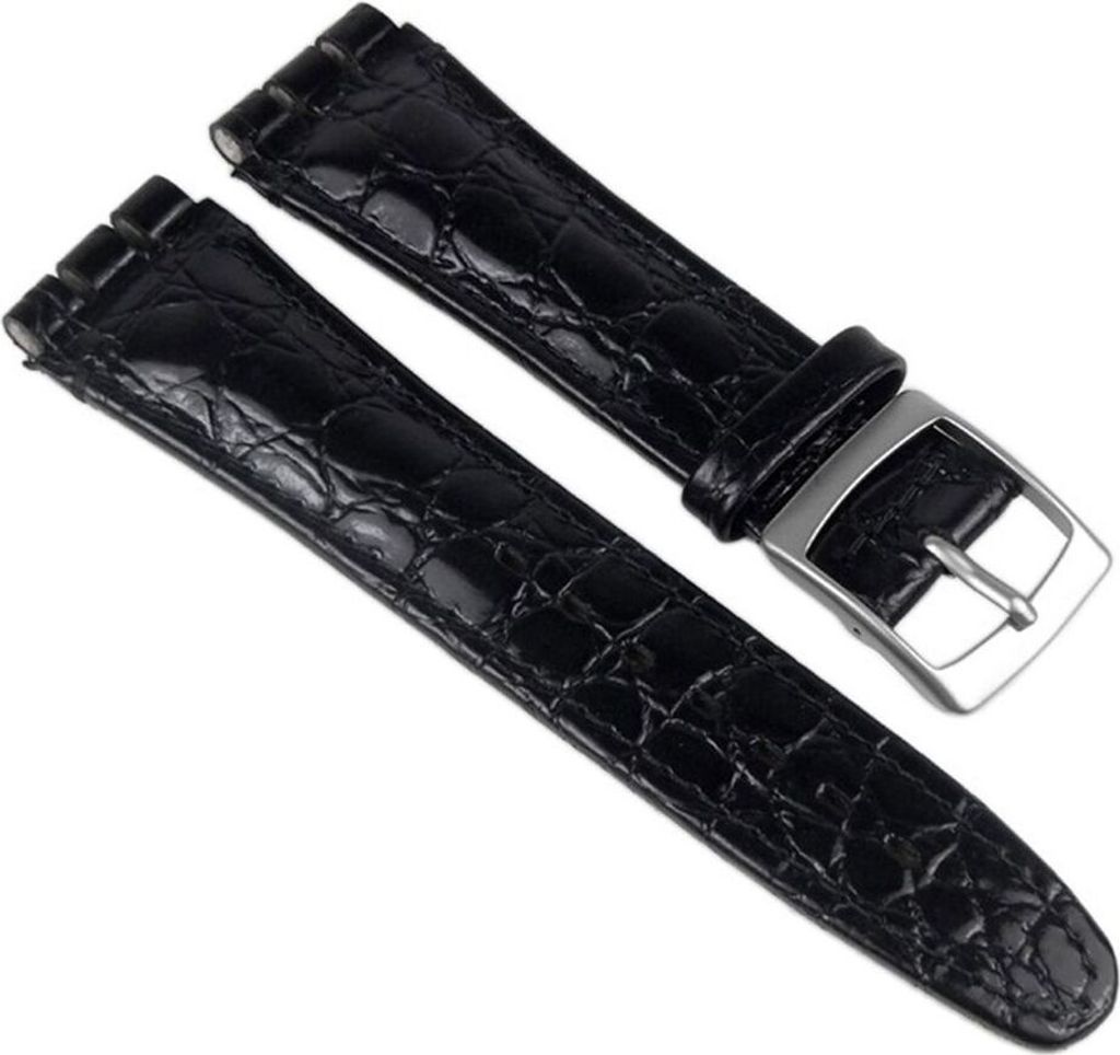 Ersatzband Leder schwarz passend zu Swatch 19mm Minott Produktbild 