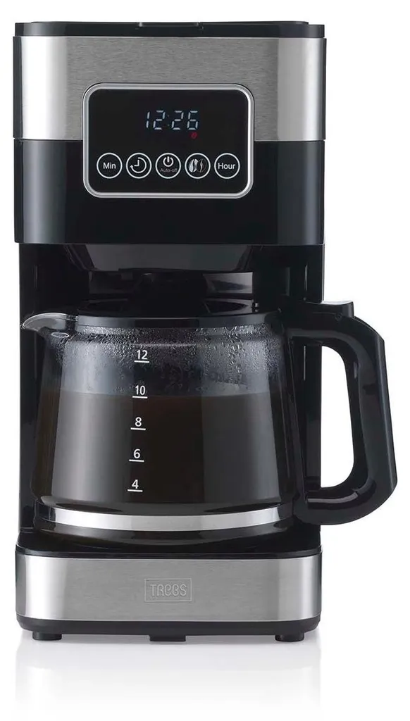Machine à café filtre inox 1,5 L, cafetière familiale grande capacité
