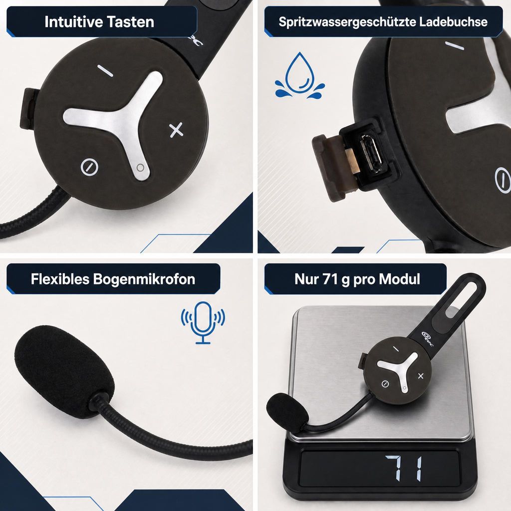 Bluetooth® slúchadlo Buddy Chat Trio určené pre cyklistov a Obrázok produktu  Obrázok generovaný UI