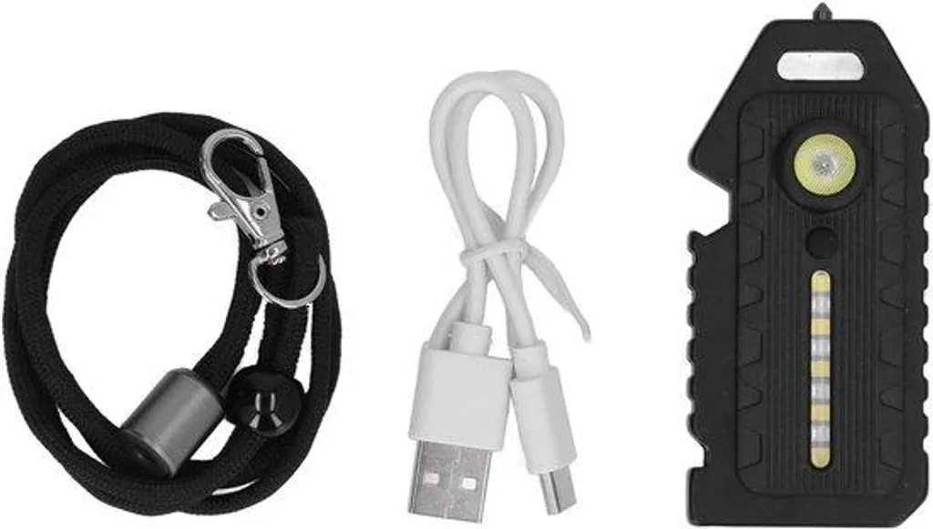 Lampe de poche étanche multi-modes avec fonction sifflet de survie USB