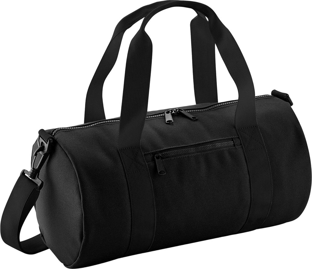 Bagbase Mini Barrel Sporttasche BC3662 (Einheitsgröße) (Schwarz/Schwarz)