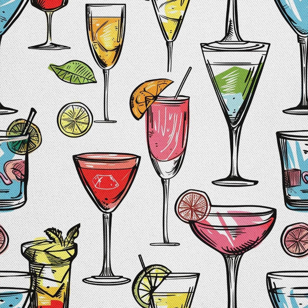 OUTDOOR DEKOSTOFFE OXFORD - Motiv Cocktail | DX8365