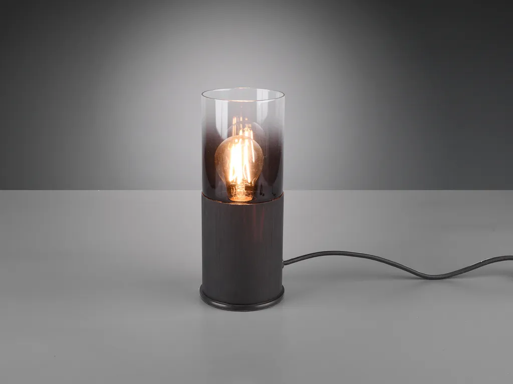 Lampada Robin Vetro Fumé Grigio - Illuminazione Tavolo Qualità Top