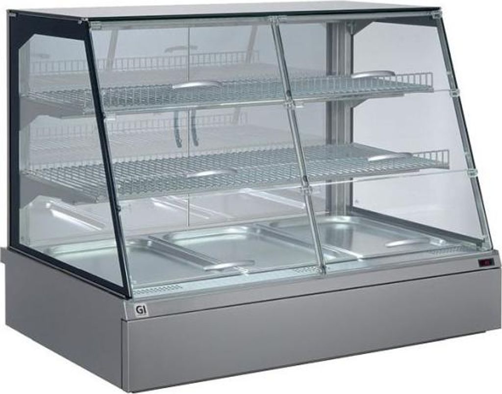 Gastro-Inox SnacksToGo Wärmevitrine 3x GN1/1, mit hinterer Wasserschublade