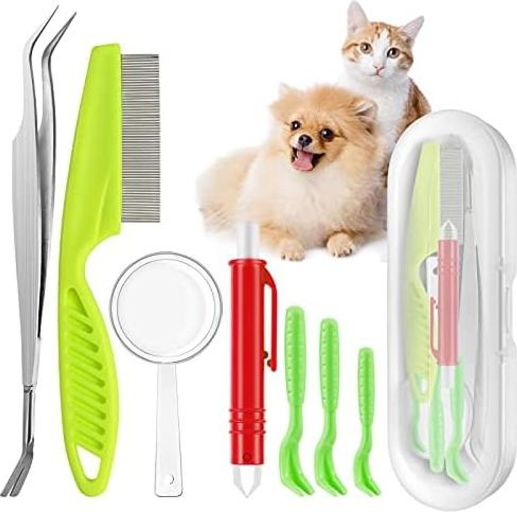 Zeckenzange Zeckenhaken Zeckenentferner Set Für Mensch, Hund, Kinder, 3er Set Zeckenhebel, 1 Zeckenhaken, 1 Zeckenzange Pinzette, Zeckenmittel Zec...