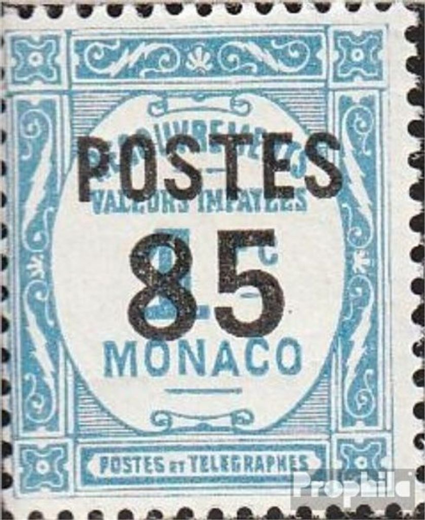 Briefmarken Monaco 1937 Mi 158 postfrisch Aufdruckausgabe