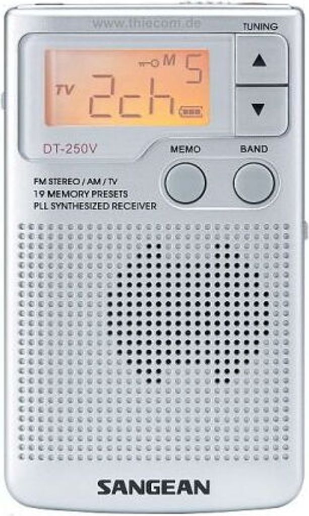 Sangean Electronics Pocket 250 Radio tascabile FM AM Argento