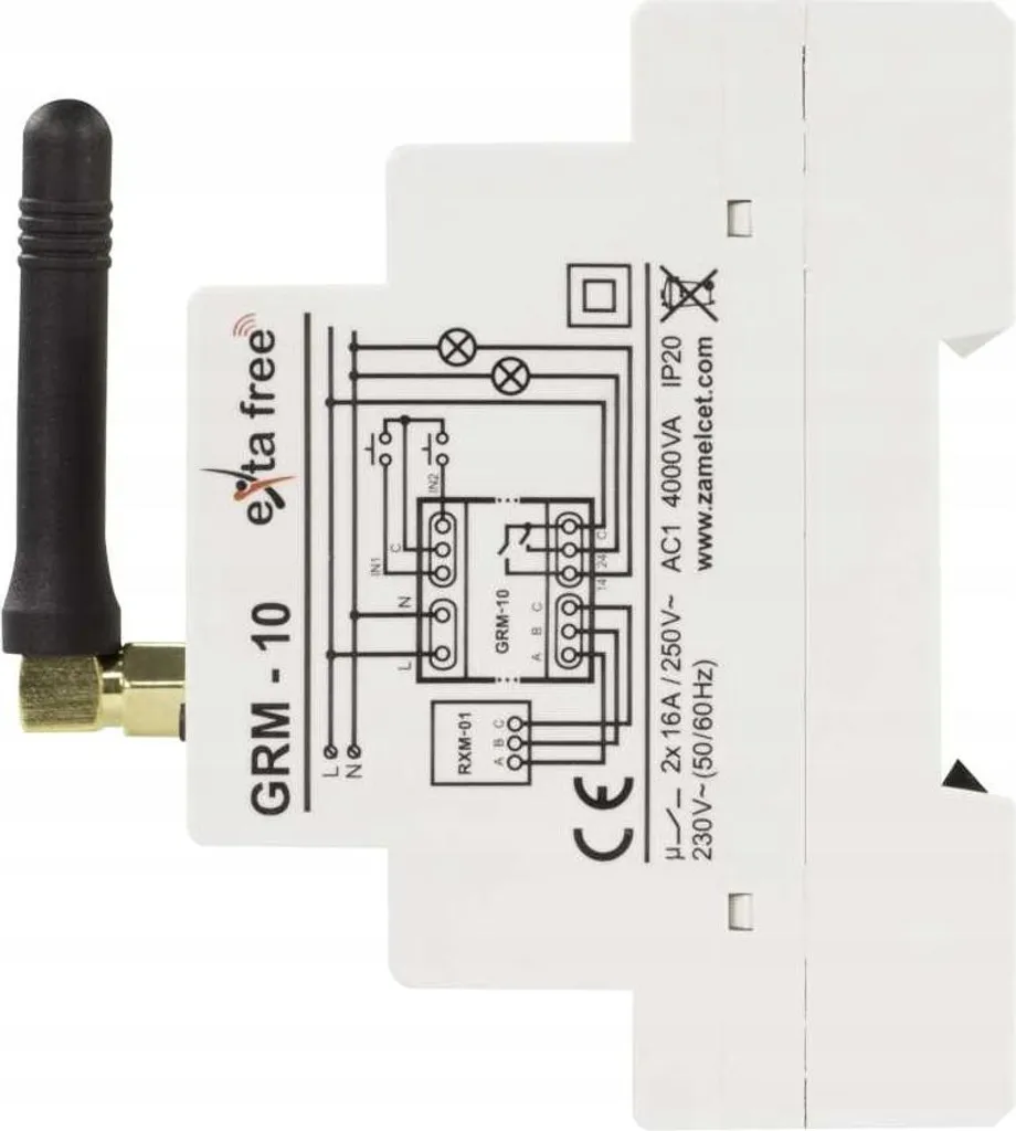 Télécommande GSM GRM-10 Exta Free Zamel - Module Rail DIN 2 Canaux - 5