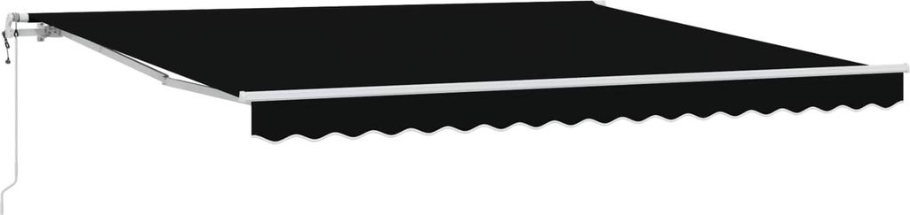 Einziehbare Markise Schwarz 400 x 300 cm Stoff