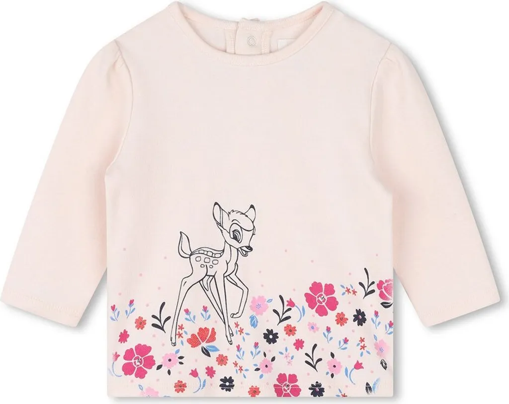 Haut à manches longues enfant rose 4 ans - Basique chic en pur coton