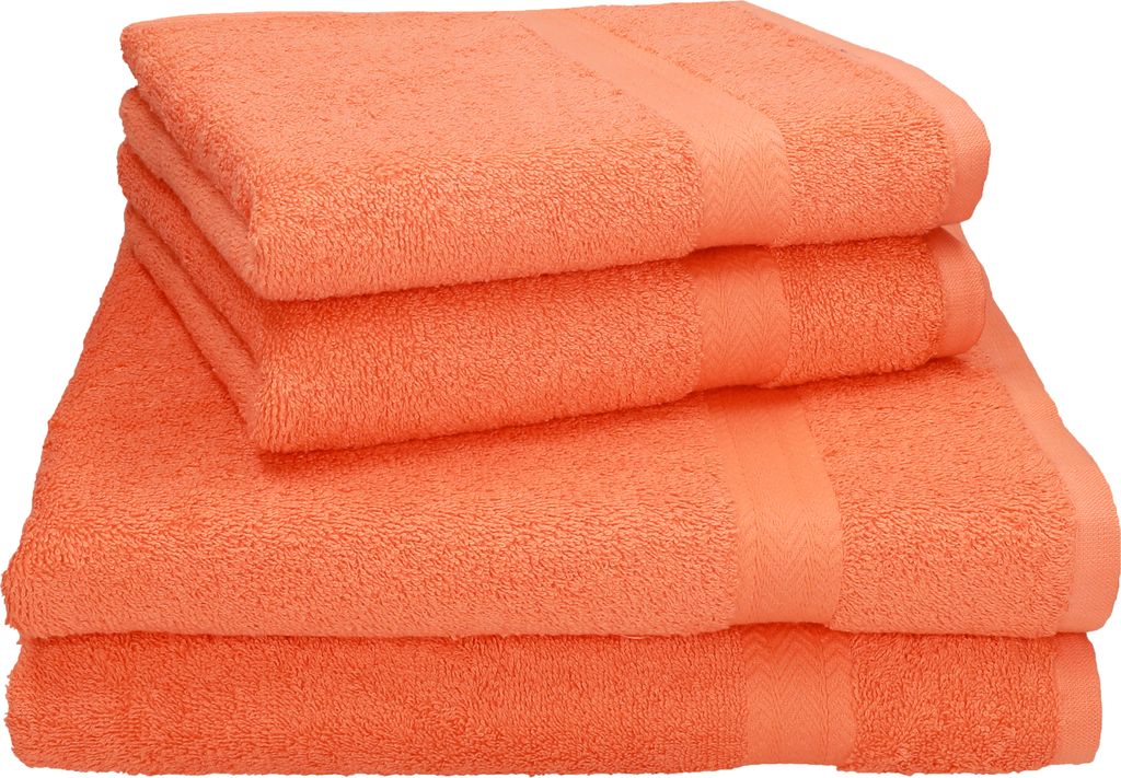 Betz 4er Handtuch-Set PREMIUM 100%Baumwolle 2 Duschtücher 2 Handtücher Farbe - blutorange