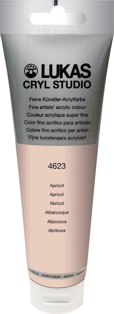 Lukas Cryl Studio Plastic Tube Acrylfarbe Aprikose 125 ml 1 stk