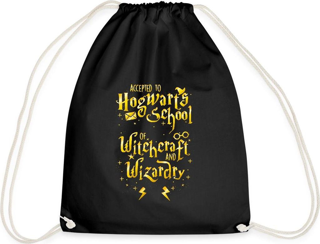 Spreadshirt Harry Potter Waiting For My Letter Turnbeutel, One size, Schwarz