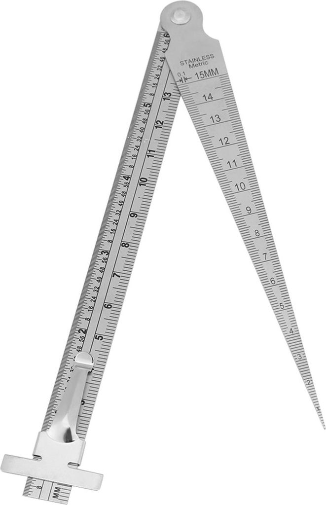 Edelstahl Schweißen Kegel Lücke Gauge Tiefe Lineal Loch Inspektion Werkzeug