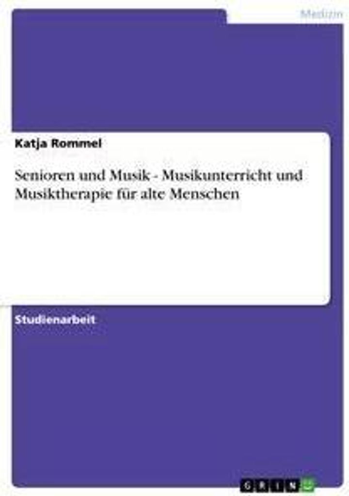 Senioren und Musik - Musikunterricht und Musiktherapie für alte Menschen