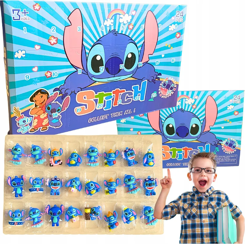 Calendrier de l'Avent Disney avec Figurines à Collectionner Stitch 2025