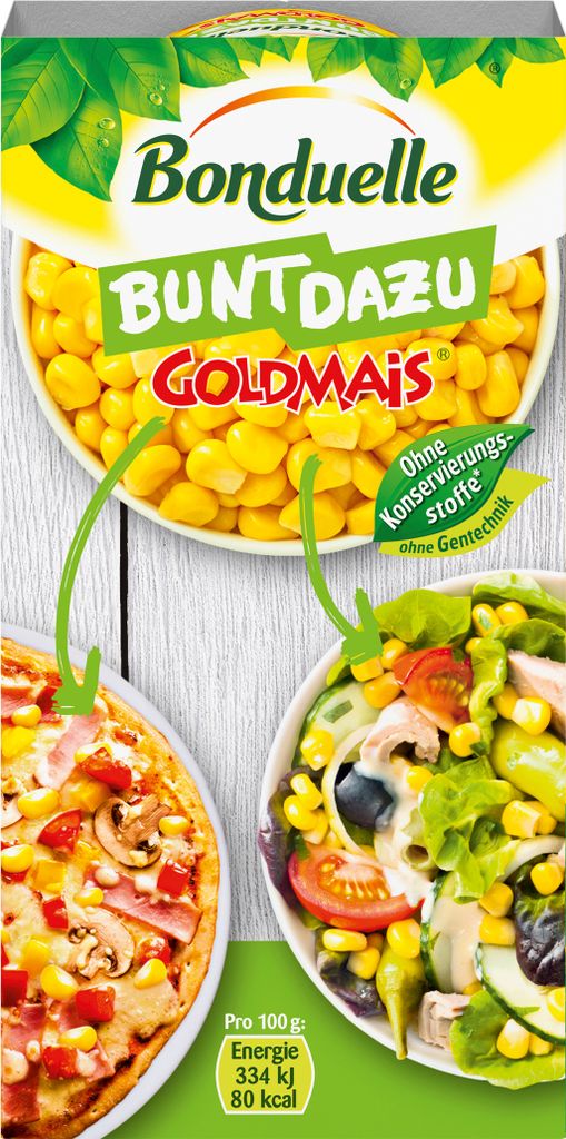 Bonduelle Bunt dazu Goldmais sonnengelber Goldmais 2x75g 6er Pack