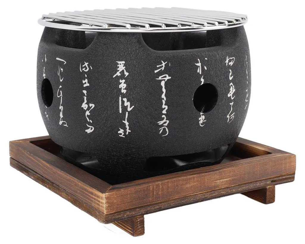 Mini Barbecue Nomade Style Japonais Rond pour Petits Espaces Taille L