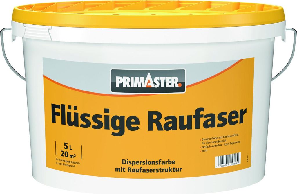 Primaster Flüssige Raufaser 5 L weiß matt Produktbild 