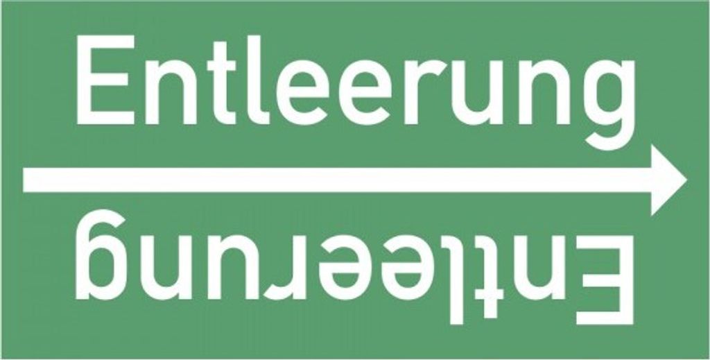 Dreifke Rohrleitungsband Entleerung, DIN 2403, ab Ø 15mm, grün/weiß, 33m/Rolle