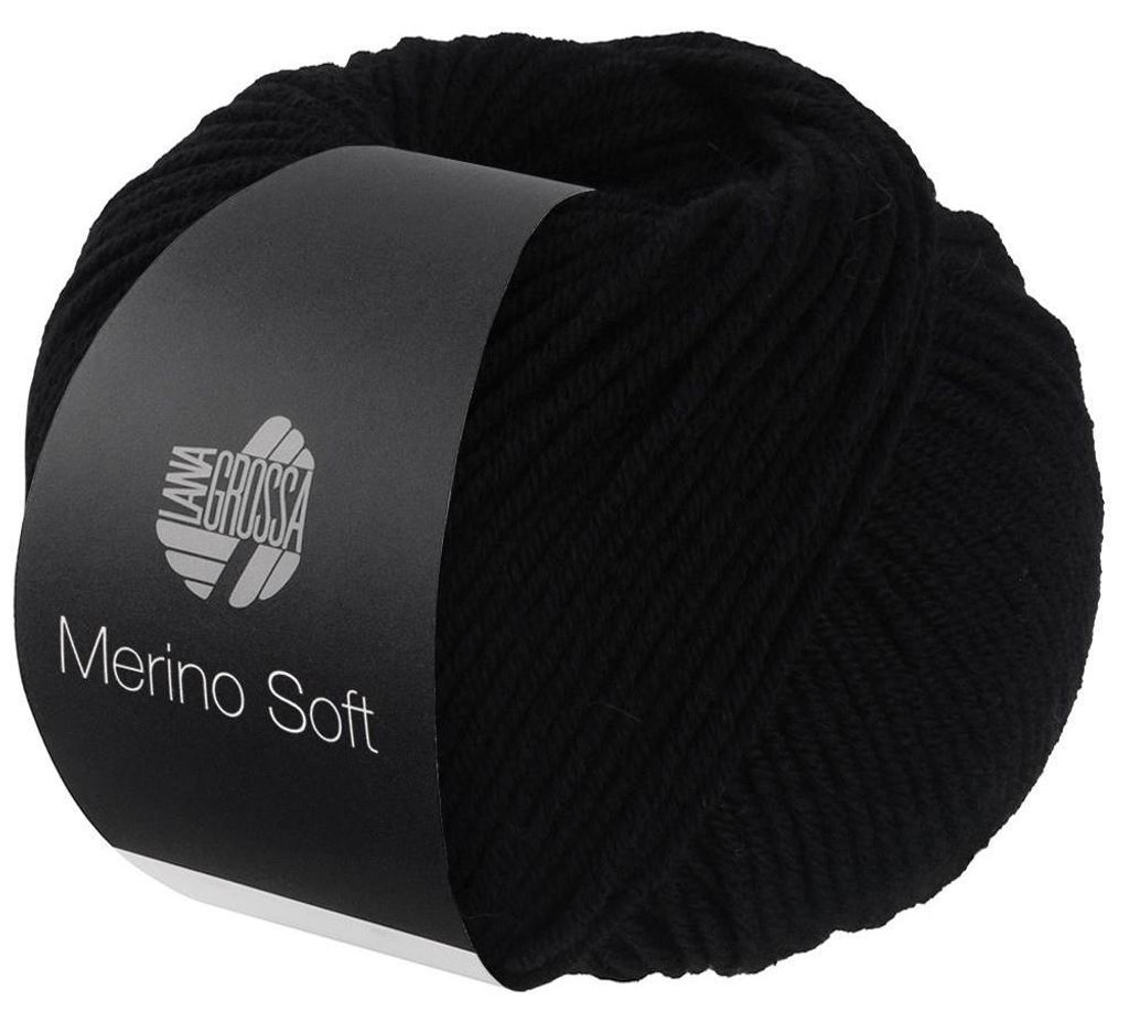 Lana Grossa - Merino Soft 0020 schwarz Produktbild 
