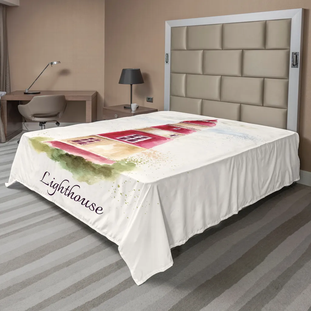 Drap housse 1 pièce grand lit à motif maritime vintage multicolore