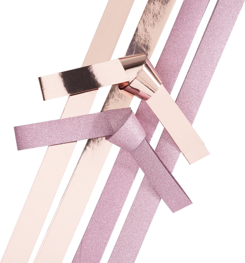 Papierstreifen "Rosa Glitter", 15 mm, 24 Streifen Rosa Produktbild 