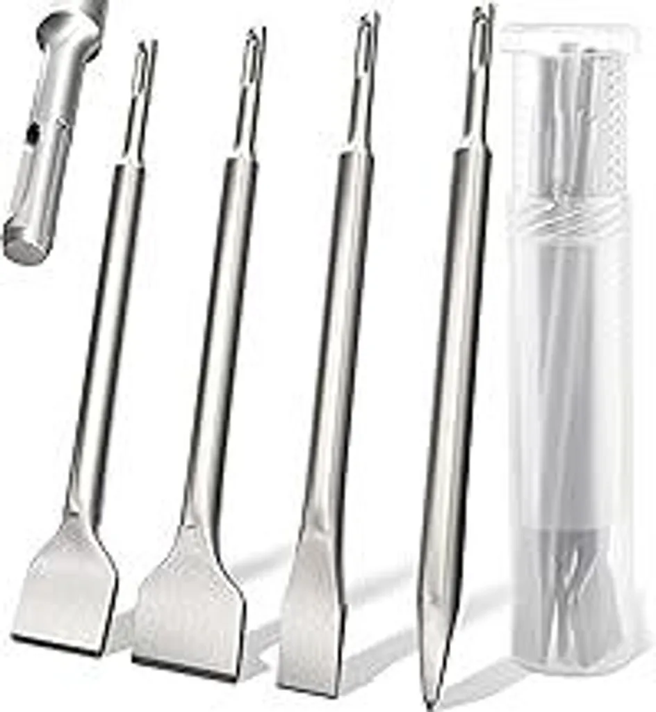 Set Scalpelli SDS Plus 4 Pezzi: Scalpello Piastrelle e Punta Professionale