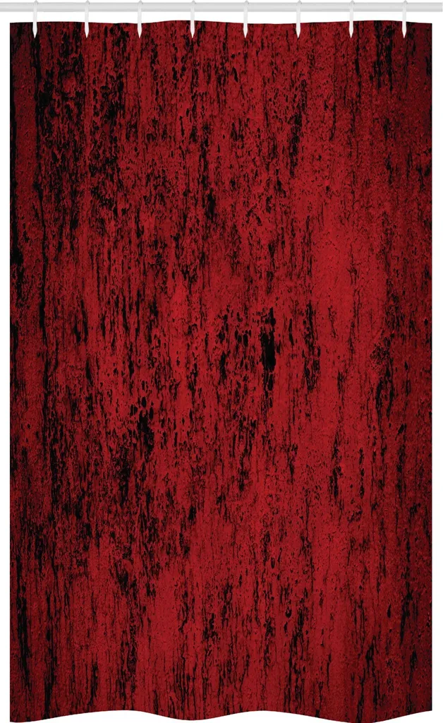 Tenda Doccia Stretta ABAKUHAUS 120x180 - Rosso Nero Grunge in Tessuto