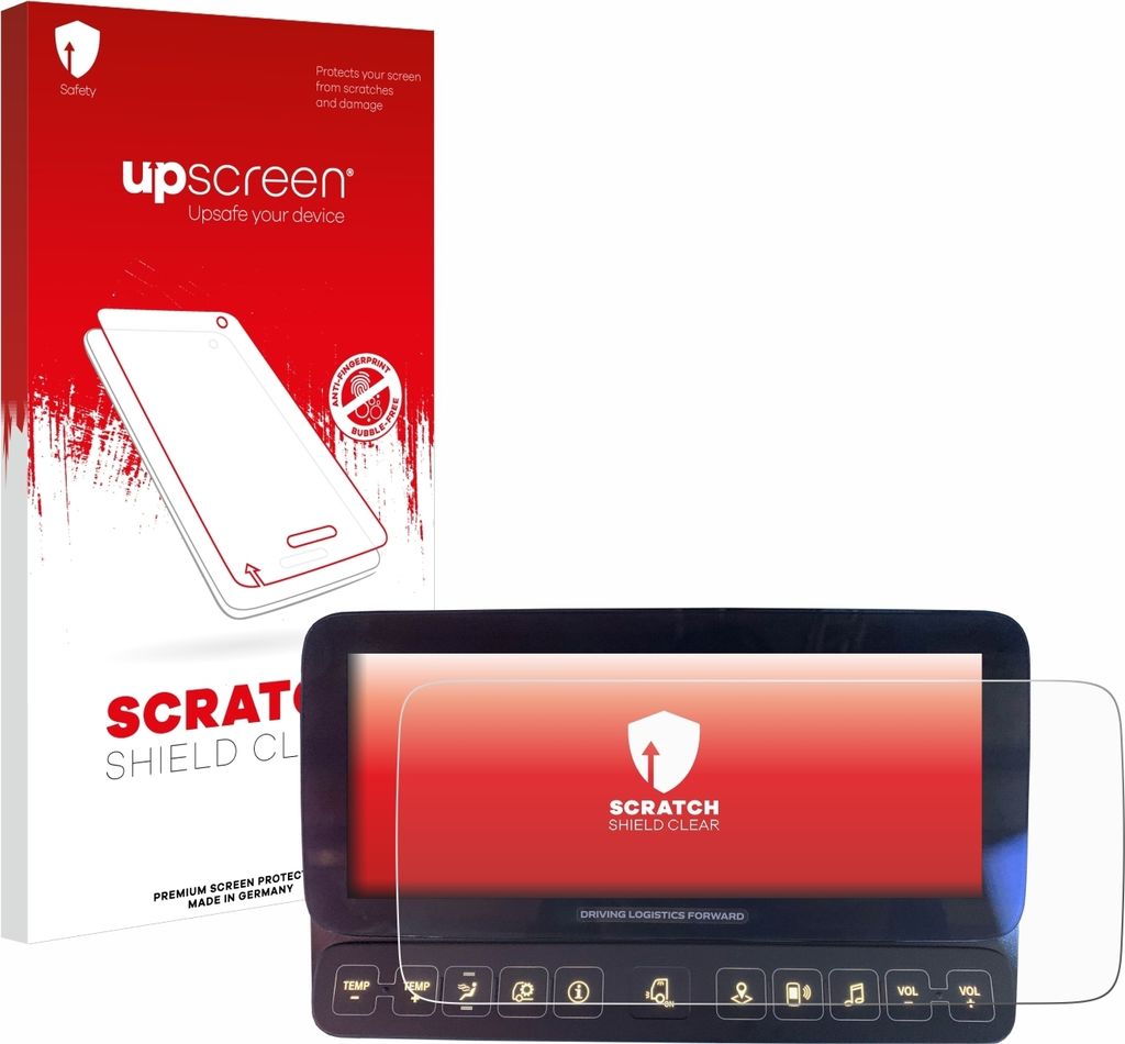 upscreen Schutzfolie für Mercedes-Benz Actros 2019 Touch-Display 10" Displayschutz Displayschutzfolie Folie Klar Transparent