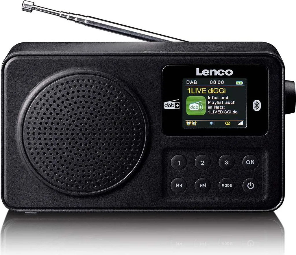 LEMEGA IR1 Draagbare WIFI-Internetradio, DAB/DAB /FM Digitale Radio, Bluetooth-Luidspreker, Dubbele Wekker, Sleep Snooze-Timer, 60 Presets, Hoofdtelefoonuitgang, Kleurendisplay.– Zwart Afwerking
